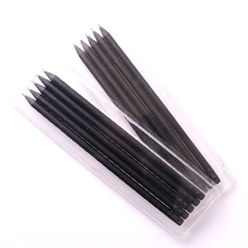 흑목원형지우개연필 투명케이스5P세트